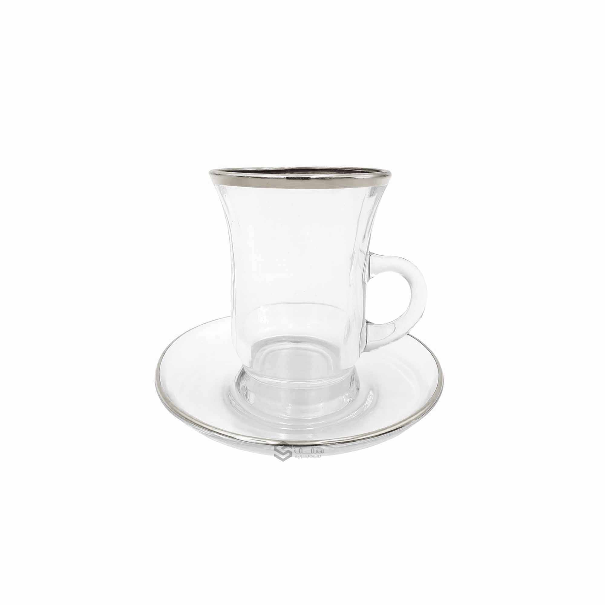 طقم بيالات بخط مع الصحن