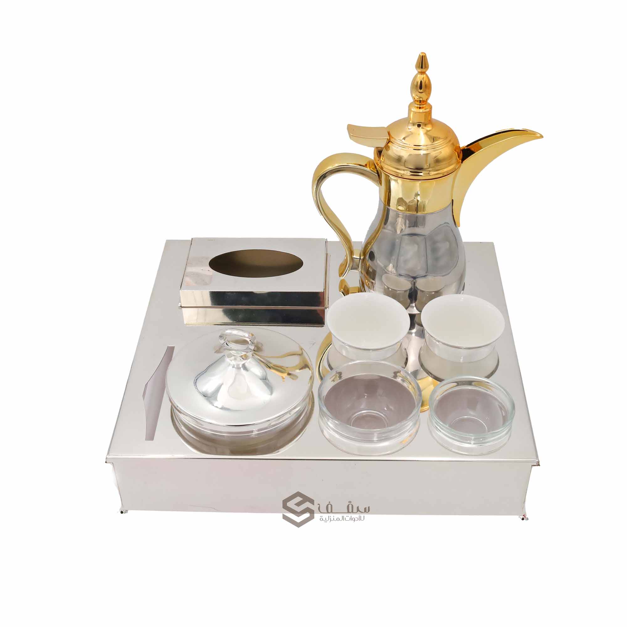 طقم تمرية زجاج استيل